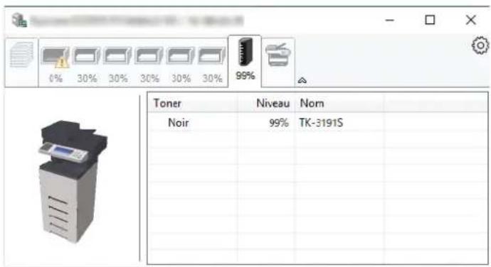 OLIVETTI dCopia 4523MFplus - Onglet État cartouche - 1