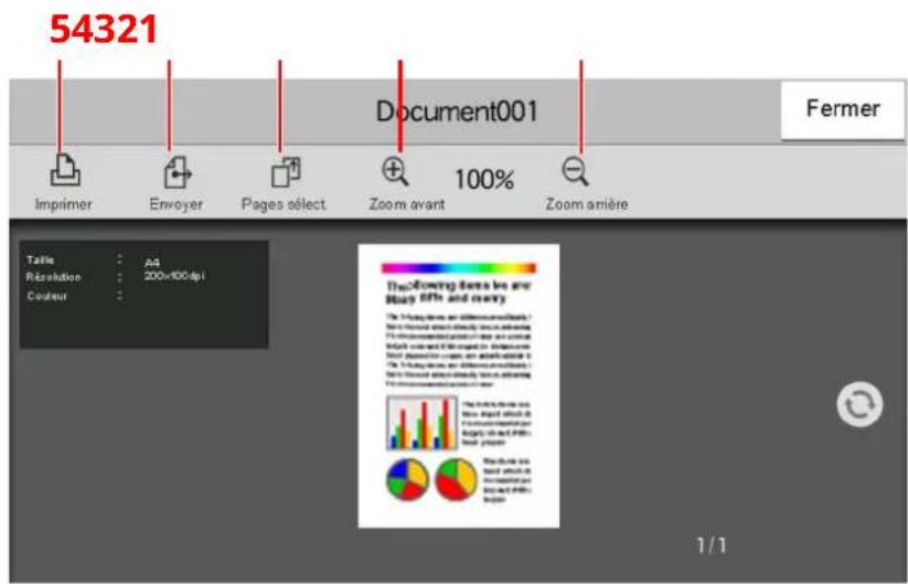 OLIVETTI dCopia 4523MFplus - Aperçu des documents/verification des détails du document - 1