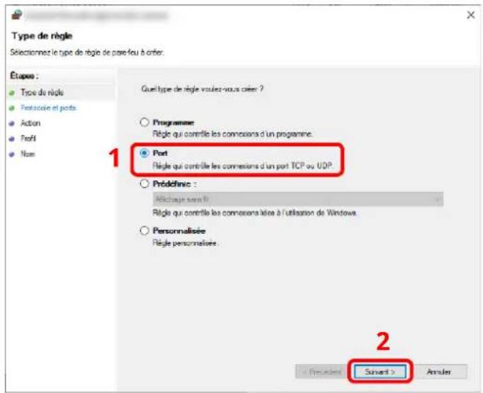 OLIVETTI dCopia 4523MFplus - Sélectionner [Port]. - 1