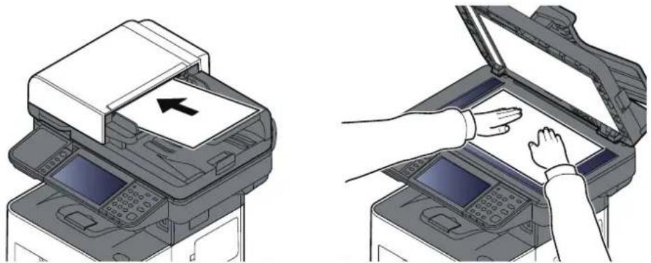 OLIVETTI dCopia 4523MFplus - Mettre en place les originaux. - 1