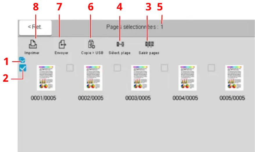 OLIVETTI dCopia 4523MFplus - Selection d'une page - 1