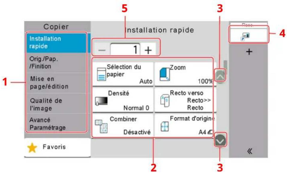 OLIVETTI dCopia 4523MFplus - Afficher l'écran de réglage - 1