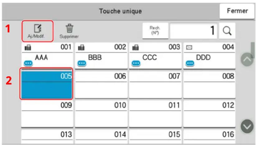 OLIVETTI dCopia 4523MFplus - Ajouter des touches uniques. - 1