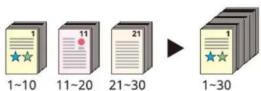 OLIVETTI dCopia 4523MFplus - Numériser un grand nombre d'originaux en lots séparés et produit un seul travail (Numérisation continue) - 1