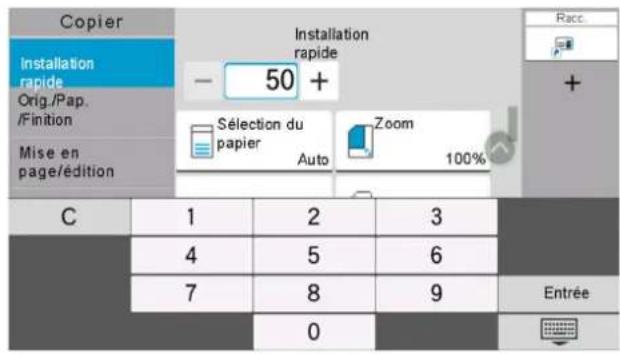 OLIVETTI dCopia 4523MFplus - Exemple:Lors de la saisie du nombre de copies - 3