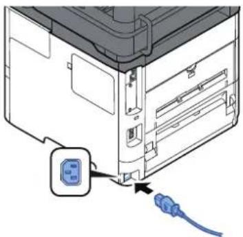 OLIVETTI dCopia 4523MFplus - Raccorder le cable à la machine. - 1
