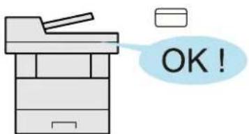OLIVETTI dCopia 4523MFplus - Se connecter avec une carte ID (Authentication par carte) - 1