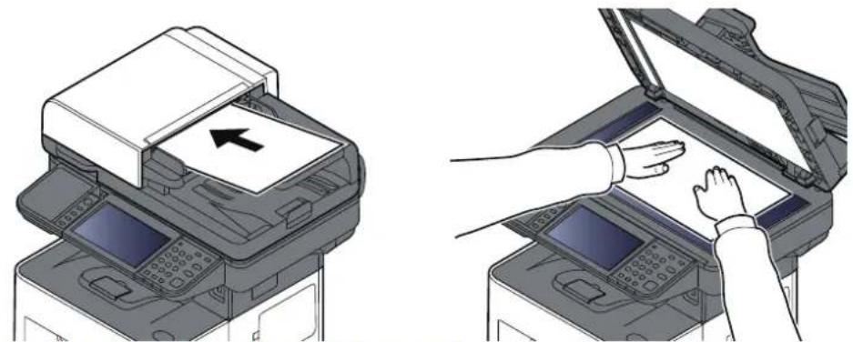 OLIVETTI dCopia 4523MFplus - Mettre en place les originaux. - 1