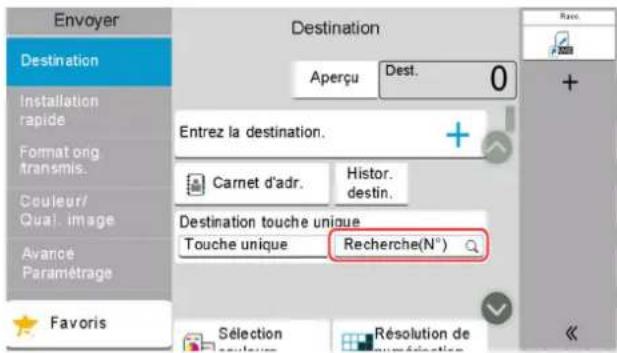 OLIVETTI dCopia 4523MFplus - Exemple : Lors de la saisie d'un numero de touche unique - 1