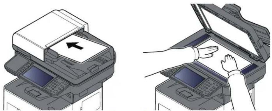 OLIVETTI dCopia 4523MFplus - Mettre en place les originaux. - 1