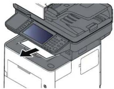 OLIVETTI dCopia 4523MFplus - Retirer tout papier coincide dans le plateau interne/le capot arrêté interne - 1