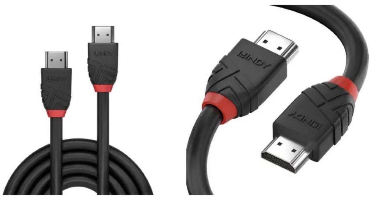 Lindy 36770 - Câble HDMI 0,5 m 8K60Hz, ligne noire - 1