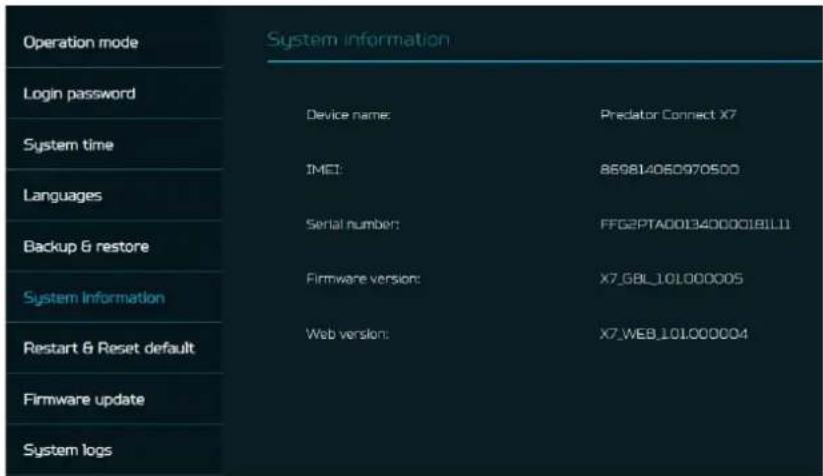 ACER Predator Connect X7 - Informations système - 1