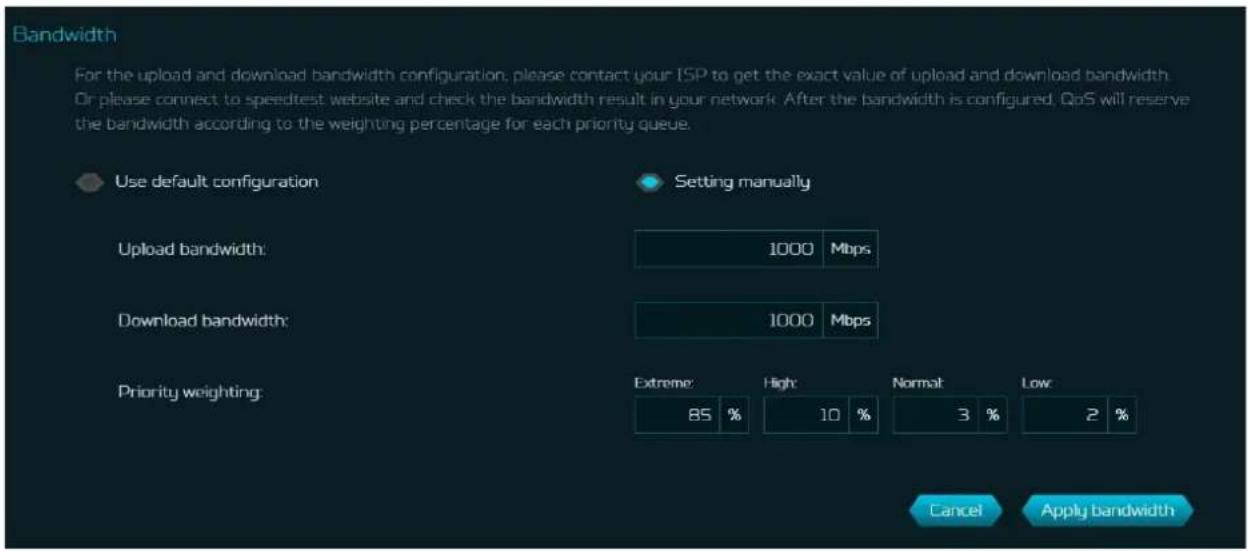 ACER Predator Connect X7 - Priorité de l'appareil (WAN principal et WAN secondaire): - 2