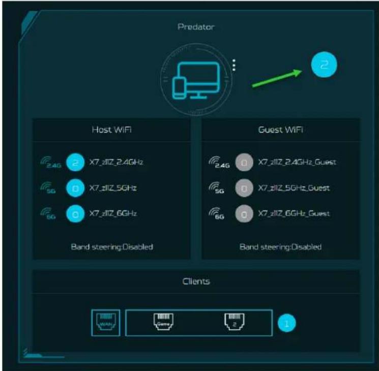 ACER Predator Connect X7 - Tableau de bord - 3