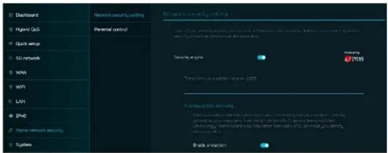 ACER Predator Connect X7 - Paramètres de sécurité du - 1