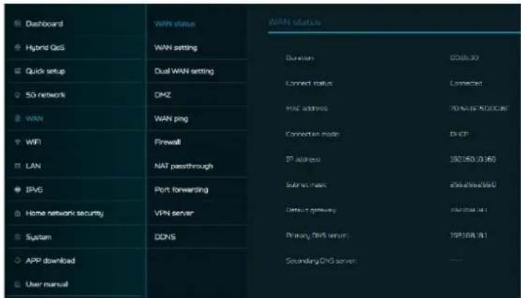 ACER Predator Connect X7 - Statut WAN - 1