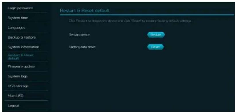 ACER Predator Connect X7 - Redémarrer et réinitialiser les paramètres par défaut Dans cet - 1