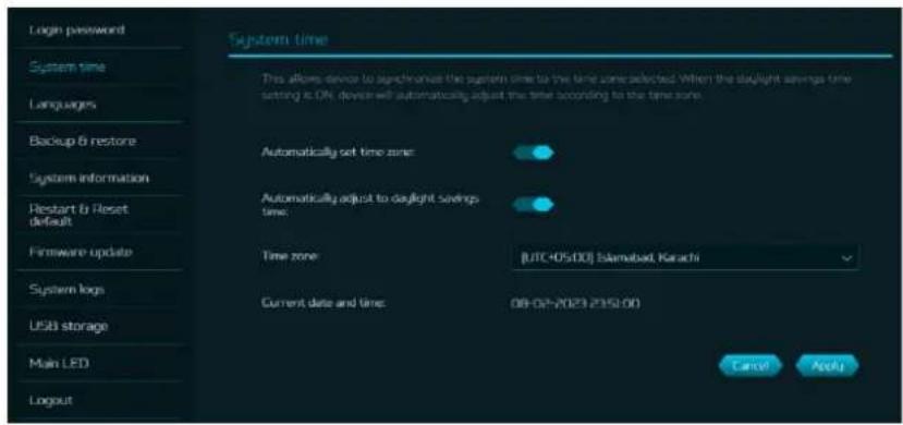 ACER Predator Connect X7 - Heure du système - 1