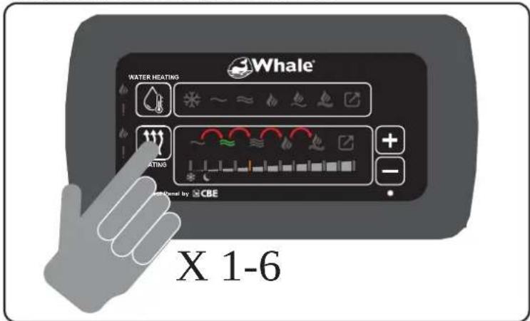 Whale Heat Air SL5512 - Voedingsinstellungen selecteren - 1