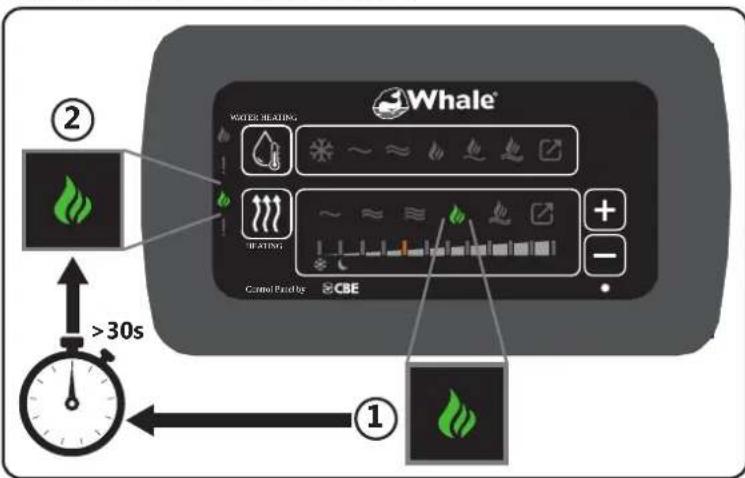 Whale Heat Air SL5512 - Alimentazione a gas accesa - 1