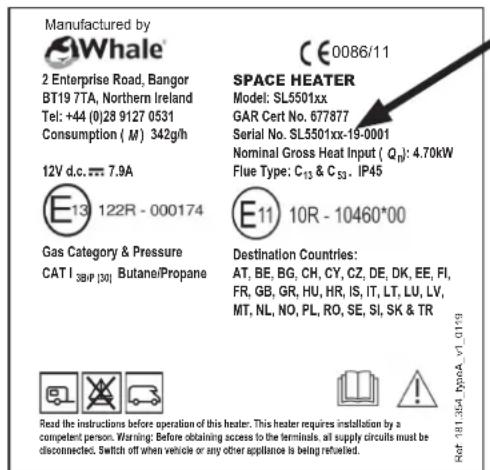 Whale Heat Air SL5512 - Bortskaffning - 1