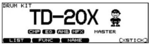 DRUM KIT TD-20X CMP EC AMB MFX MASTER LIST FUNC NAME [XSTICK]