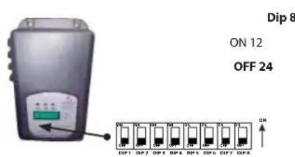 Ghibli & Wirbel HS R 110 - Table de configuration dipswitches 2 (fig.13b) pour chargeur "SPE cbhf1-sm 24V. - 12A" (avec 2 batteries de 12V) - 1