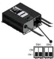 Ghibli & Wirbel HS R 110 - Configuratetabel voor dipswitches 2 (Fig.13B) op de batterijlader "SPE CBHD1 24V. - 13A JAPAN" (met nr.2, 12V-batterijen) - 1