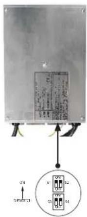 Ghibli & Wirbel HS R 110 - Configuratietabel voor dipswitches 2 (Fig.13B) op de batterijlader "NORDELETTRONICA NE328 24V.-25A" (met nr.2, 12V-batterijen of nr.4, 6V) - 1