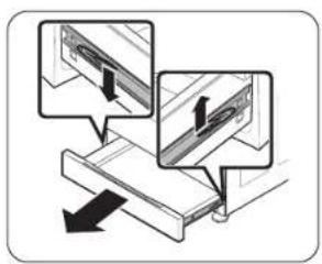 SAMSUNG NSI6DG9900SR - Retrait et réinstallation du tiroir de rangement - 1