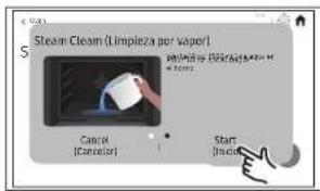 SAMSUNG NSI6DG9900SR - Cómo configurar el horno para una limpieza a vapor - 3