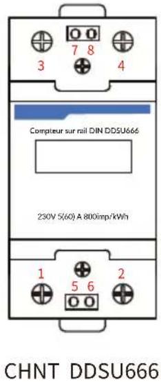 Deye SUN6KG05P1EUAM2 - Scheme de connexion du système pour le compteur CHNT - 1