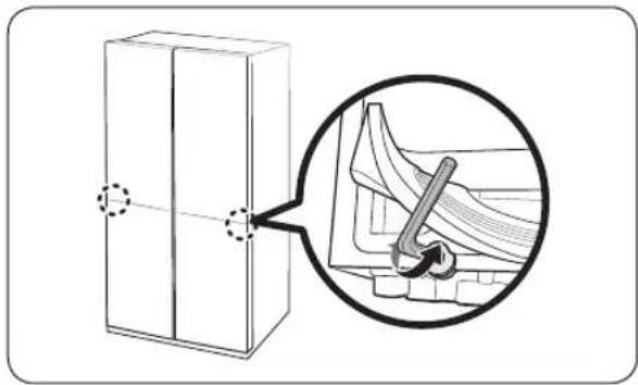 SAMSUNG RF29DB9900QD - Adjusting the gap between the fridge doors and the main body of the refrigerator (applicable models only) - 1