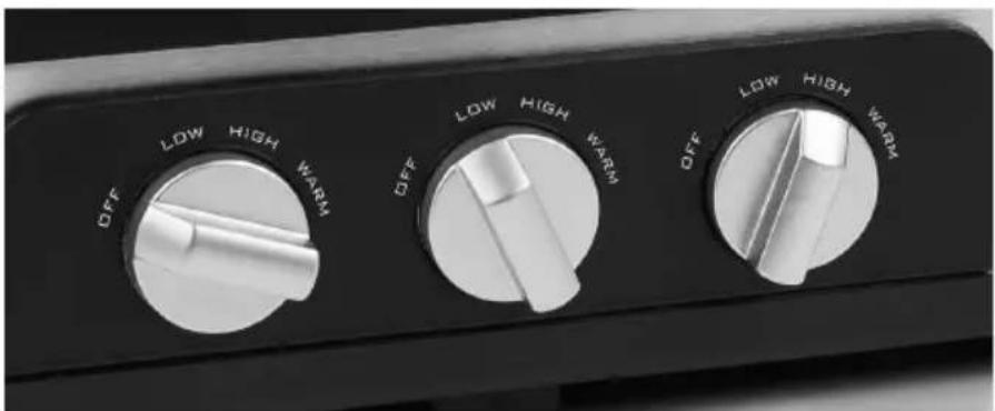 HomeCraft TSC15SS - POSICIONES DEL INTERRUPTOR EN EL INDICADOR DEL TERMOSTATO - 1