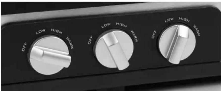 HomeCraft TSC15SS - THERMOSTAT DIALS SWITCH POSITIONS - 1