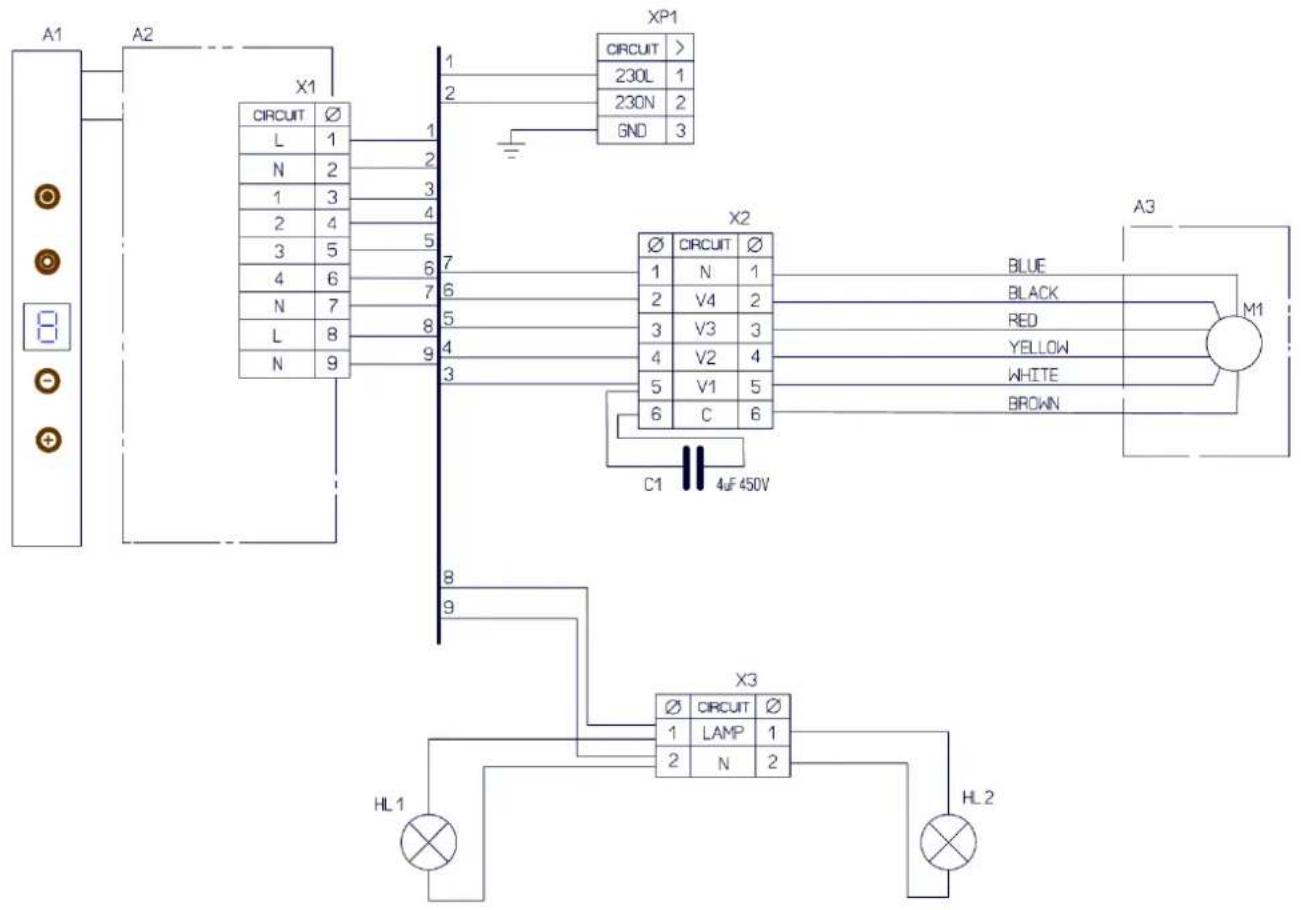 Gurari GCH V 380 - Scheme electrique du modele GCH V 380 PRIMEN - 1