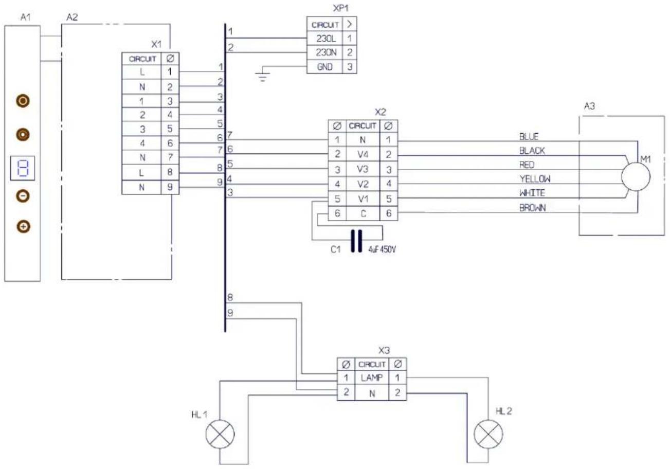 Gurari GCH V 380 - Circuit diagram for the model GCH V 380 PRIME N - 1