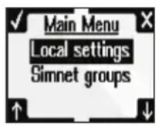 SIMRAD FU80 - Menu principal - 1