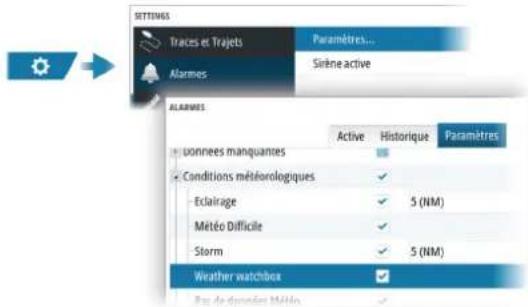 SIMRAD IDS - Alarmes météo - 1