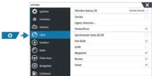 SIMRAD IDS - Paramètres de carte - 1