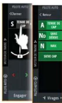 SIMRAD IDS - Activation et désactivation du pilote automatique - 2