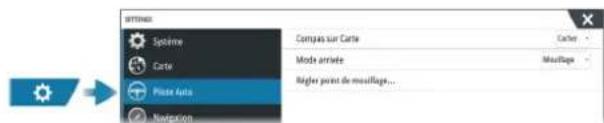 SIMRAD IDS - Paramètres du pilote automatique - 1