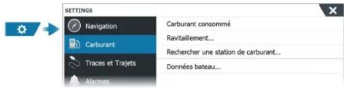 SIMRAD IDS - Paramètres carburant - 1