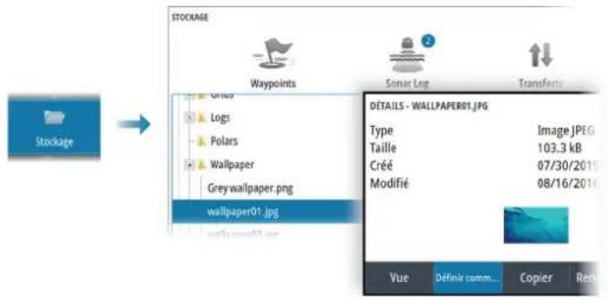 SIMRAD IDS - Personnalisation de l'arrière-plan de la page Accueil - 1