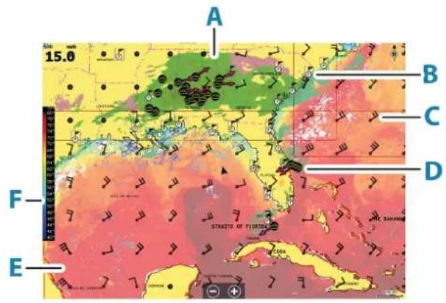 SIMRAD IDS - Fenêtre de météo Sirius - 1