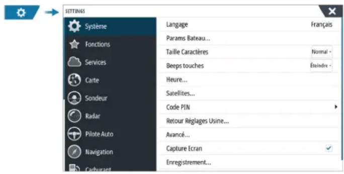 SIMRAD IDS - Paramètres système - 1