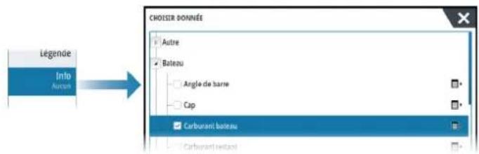 SIMRAD IDS - Choisir les données d'une jauge - 1