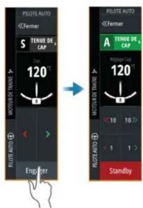 SIMRAD IDS - Activation et désactivation du pilote automatique - 1
