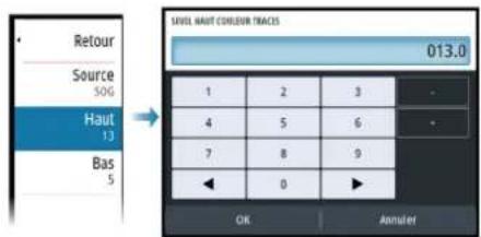 SIMRAD IDS - Couleur des traces en fonction des données - 2